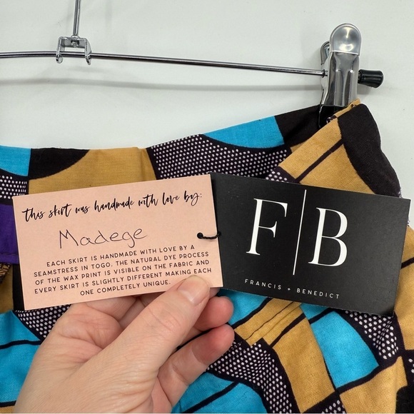 Francis + Benedict Moubarak Art Deco Art to Wear Midi Pleated A-Line Skirt S - Picture 5 of 10